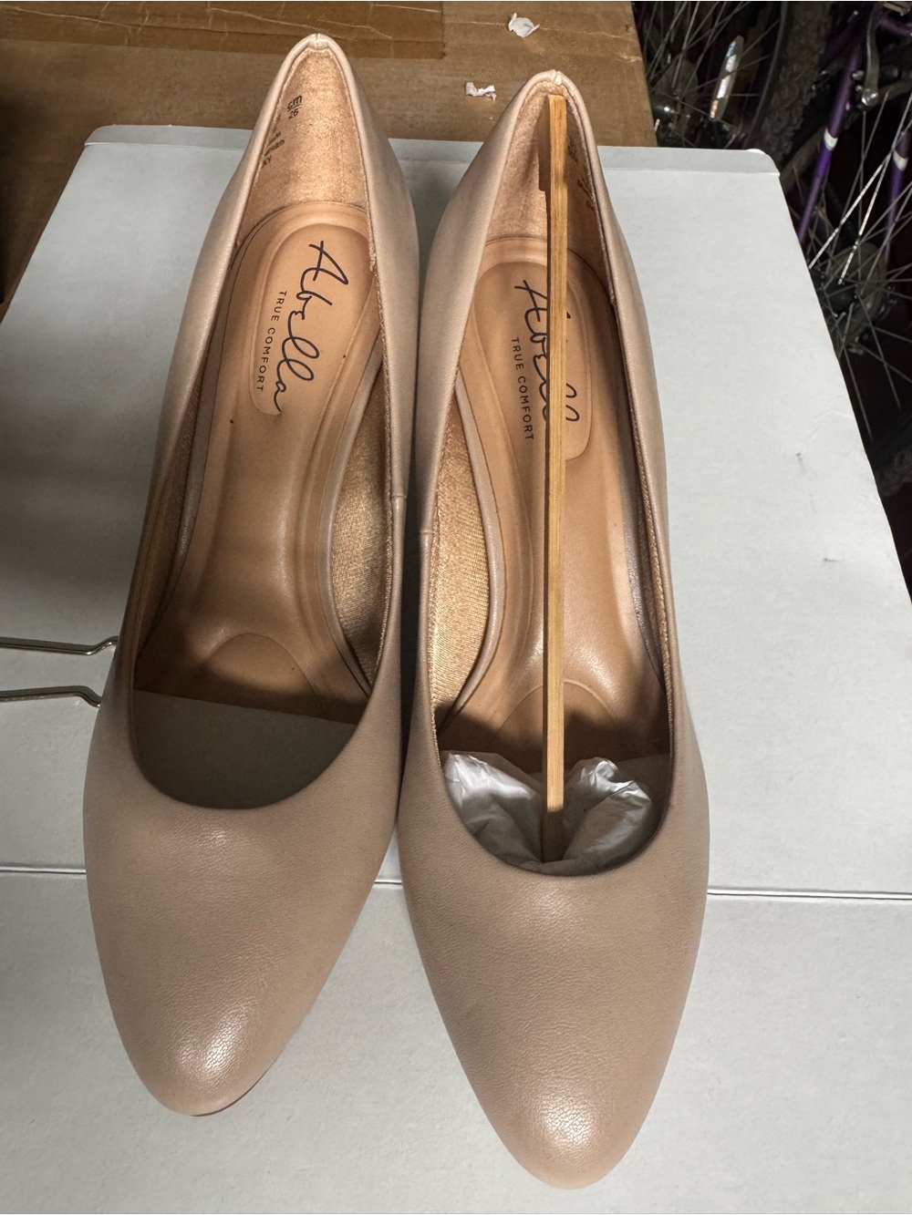 Abella Nude/Taupe Pointed-Toe Heels